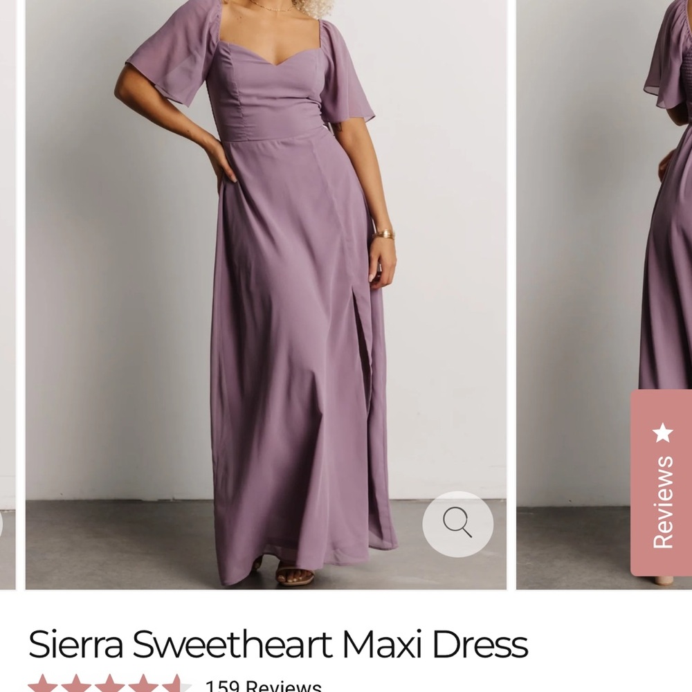 Baltic Born Pink Flutter Sleeve Maxi Gown